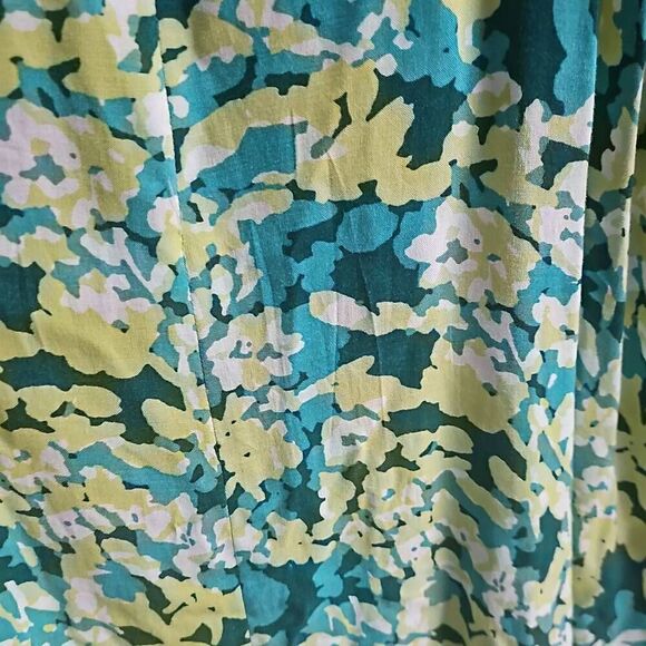 R&K Originals, spring, summer dress. Art deco floral Size 16, greens, yellow and - Picture 6 of 6